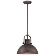 Minka Lavery 2247-281 1-Light Pendant | Traditional Harvard Court Bronze | Kitchen Island & Dining Room Accent | 12 x 12 x 11 in | Model 2247-281