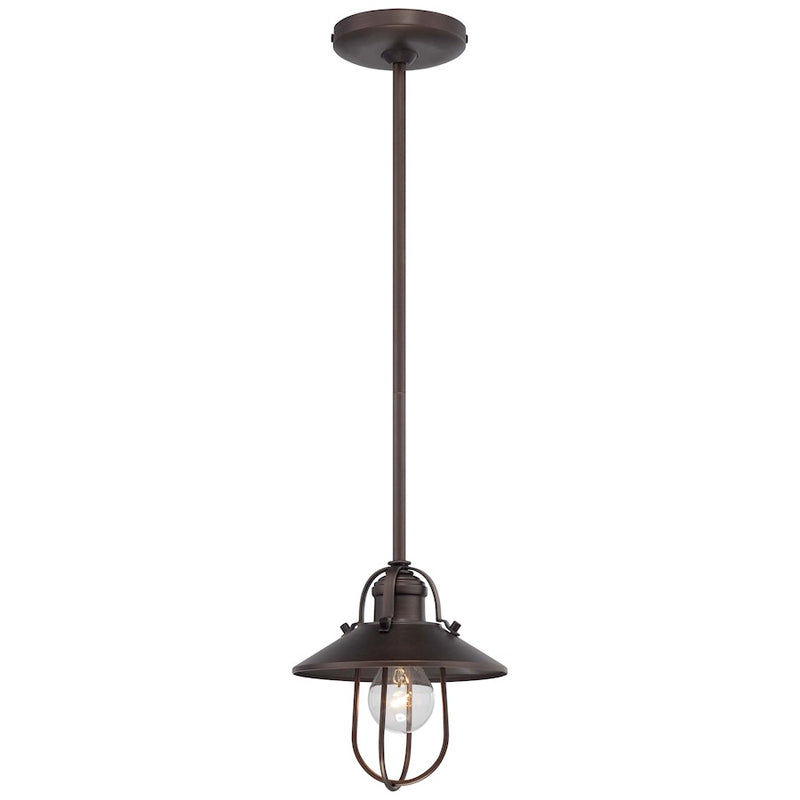 Minka Laver 8in 1-Light Pendant | Traditional Copper Bronze Patina | Kitchen Island & Accent | 8 x 8 x 8 in | Model 2250-647