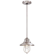Minka Lavery 2250 8in 1-Light Pendant | Traditional Brushed Nickel | Kitchen Island & Dining Room | 8 x 8 x 8 in | Model 2250-84
