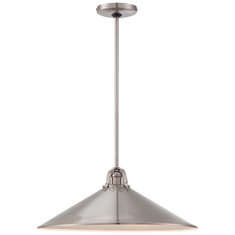 Minka Lavery 2251 18in 3-Light Pendant | Traditional Brushed Nickel | Kitchen Island & Dining Room | 18 x 18 x 7 in | Model 2251-84