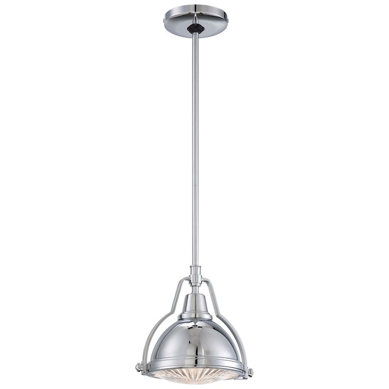 Minka Lavery 2252 9in 1-Light Pendant | Traditional Chrome | Kitchen Island & Dining Room | 9 x 9 x 8 in | Model 2252-77