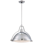 Minka Lavery 2253 18in 1-Light Pendant | Traditional Chrome | Kitchen Island & Dining Room | 18 x 18 x 14 in | Model 2253-77