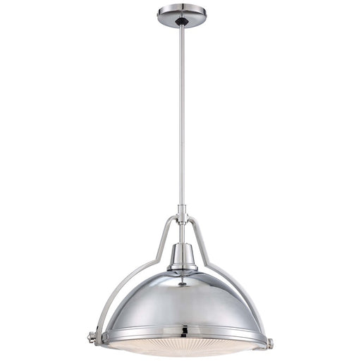 Minka Lavery 2253 18in 1-Light Pendant | Traditional Chrome | Kitchen Island & Dining Room | 18 x 18 x 14 in | Model 2253-77