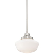 Minka Lavery 2254 12in 1-Light Pendant | Transitional Polished Nickel | Kitchen Island & Dining Room | 12 x 12 x 11 in | Model 2254-613