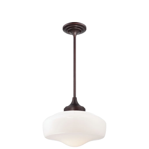 Minka Lavery 17in 1-Light Pendant | Transitional Brushed Bronze | Dining Room & Kitchen Island | 17 x 17 x 13 in | Model 2258-576
