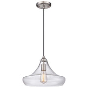 Minka Lavery 2262 13in 1-Light Mini Pendant | Traditional Brushed Nickel | Kitchen Island & Accent | 13 x 13 x 9 in | Model 2262-84