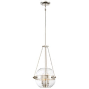 Minka Lavery Atrio 12in 3-Light Pendant | Transitional Polished Nickel and Clear Glass | Kitchen Island & Dining Room | 12 x 20 in | Model 2290-613