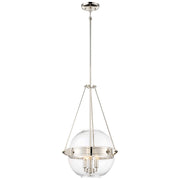 Minka Lavery Atrio 16in 3-Light Pendant | Transitional Polished Nickel and Clear Glass | Kitchen Island & Dining Room | Model 2291-613