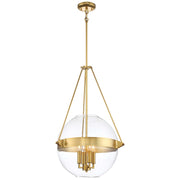 Minka Lavery Atrio 19in 4-Light Pendant | Transitional Liberty Gold and Clear Glass | Kitchen Island & Dining Room | 19 x 19 x 29 in | Model 2292-249
