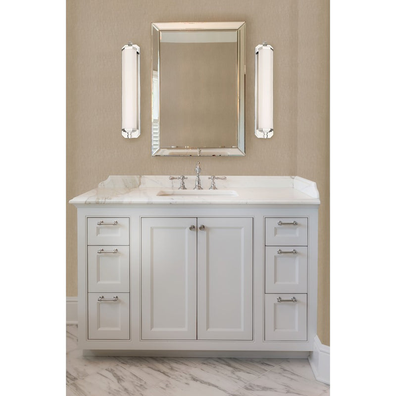 Minka Lavery Light 24in LED Bath Vanity Light | Transitional Polished Nickel | Bathroom Vanity | 24 x 4 x 5 in | Model 231-613-L