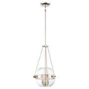 Minka Lavery Atrio 10in 1-Light Mini Pendant | Chrome Steel and Glass | Kitchen Island & Dining Room | 10.25 x 10.25 x 13.75 in | Model 2332-77