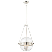 Minka Lavery Atrio 10in 1-Light Mini Pendant | Chrome Steel and Glass | Kitchen Island & Dining Room | 10.25 x 10.25 x 13.75 in | Model 2332-77