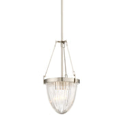 Minka Lavery Atrio 10in 1-Light Mini Pendant | Chrome Steel and Glass | Kitchen Island & Dining Room | 10.25 x 10.25 x 13.75 in | Model 2332-77