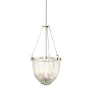 Minka Lavery Atrio 10in 1-Light Mini Pendant | Chrome Steel and Glass | Kitchen Island & Dining Room | 10.25 x 10.25 x 13.75 in | Model 2332-77