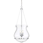 Minka Lavery Atrio 20in 4-Light Pendant | Transitional Chrome and Clear Glass | Kitchen Island & Dining Room | 20 x 36 in | Model 2334-77