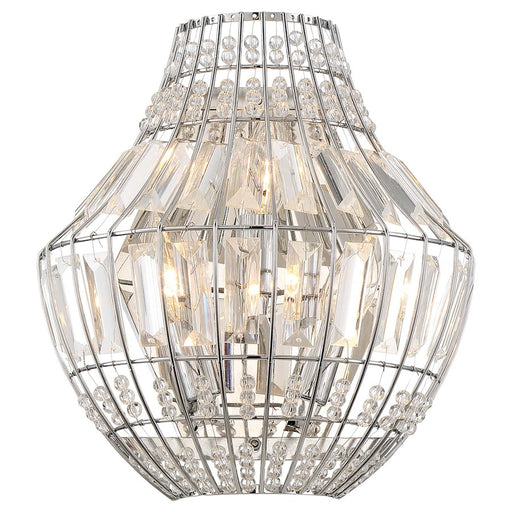 Minka Laver Braiden 11in 1-Light Wall Sconce | Chrome Transitional | Hallway & Bedroom Accent | 11 x 11 x 12 in | Model 2340-77