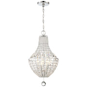 Minka Lavery Braiden 13in 4-Light Pendant | Chrome Crystal Faceted | Dining Room & Entryway | 13 x 13 x 22.75 in | Model 2344-77
