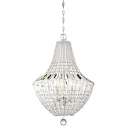 Minka Lavery Braiden 18in 5-Light Pendant | Chrome Crystal and Chrome Finish | Foyer & Living Room | 18 x 18 x 26 in | Model 2345-77