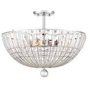 Minka Lavery Braiden 20in Semi-Flush Mount | Chrome Crystal and Chrome Finish | Entryway & Hallway | 20 x 20 x 17 in | Model 2346-77