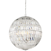Minka Lavery Palermo 28in 8-Light Pendant | Chrome Steel and Crystal Shade | Kitchen Island & Dining Room | 28 x 28 x 32 in | Model 2358-77