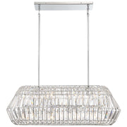 Minka Lavery Braiden 38in 6-Light Island Light | Chrome Transitional | Kitchen Island & Dining Room | 38 x 10 x 13 in | Model 2368-77