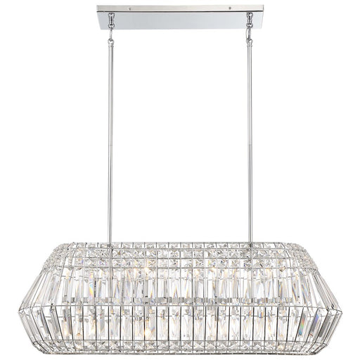Minka Lavery Braiden 38in 6-Light Island Light | Chrome Transitional | Kitchen Island & Dining Room | 38 x 10 x 13 in | Model 2368-77