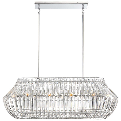 Minka Lavery Braiden 42in 6-Light Island Light | Chrome Transitional | Kitchen Island & Dining Room | 42 x 15 x 14 in | Model 2369-77