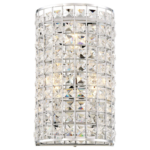 Minka Lavery Palermo 7in 1-Light Wall Sconce | Chrome Transitional | Hallway & Bedroom Accent | 12 in H | Model 2371-77