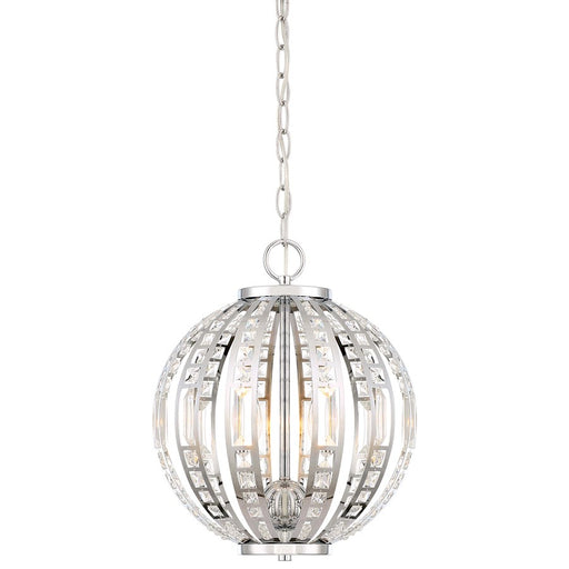 Minka Lavery Palermo 12in Pendant | Transitional Chrome Finish | Kitchen Island & Dining Room | 12 x 12 x 15 in | Model 2374-77