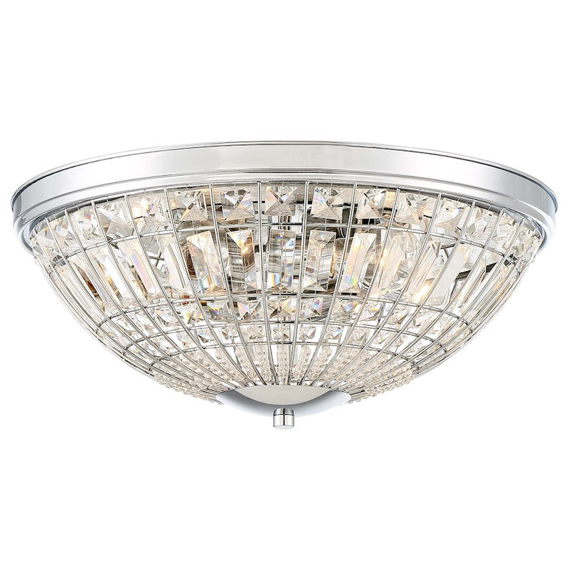 Minka Lavery Palermo 20in Flush Mount | Transitional Chrome Finish | Living Room & Bedroom Ceiling Light | 20 x 20 x 8 in | Model 2375-77