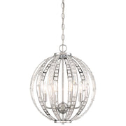 Minka Lavery Palermo 16in Pendant | Transitional Chrome Finish | Kitchen Island & Dining Room | 16 x 16 x 19 in | Model 2376-77