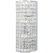 Minka Lavery Palermo 16in 1-Light Wall Sconce | Chrome Crystal | Hallway & Living Room Accent | 16 in H | Model 2380-77
