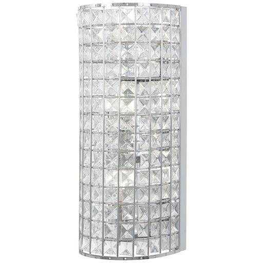 Minka Lavery Palermo 16in 1-Light Wall Sconce | Chrome Crystal | Hallway & Living Room Accent | 16 in H | Model 2380-77