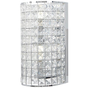 Minka Lavery Palermo 12in 1-Light Wall Sconce | Chrome Steel and Crystals | Bedroom & Hallway Accent | 6 x 6 x 12 in | Model 2382-77