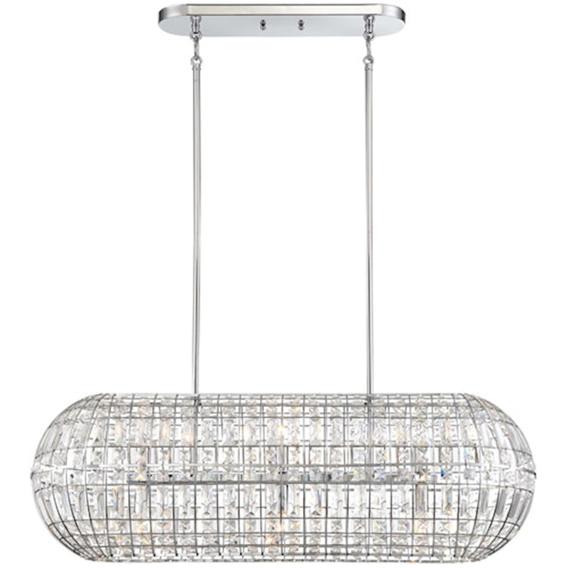 Minka Lavery Palermo 36in 3-Light Island Light | Chrome Transitional | Kitchen Island & Dining Room | 12 x 36 x 12 in | Model 2387-77