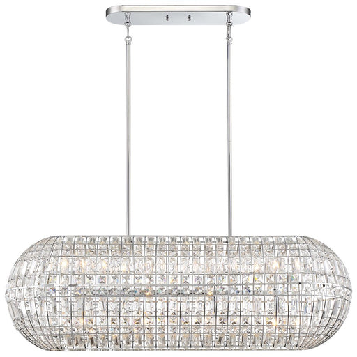 Minka Lavery Palermo 42in 4-Light Island Light | Chrome Transitional | Kitchen Island & Dining Room | 14 x 42 x 14 in | Model 2388-77