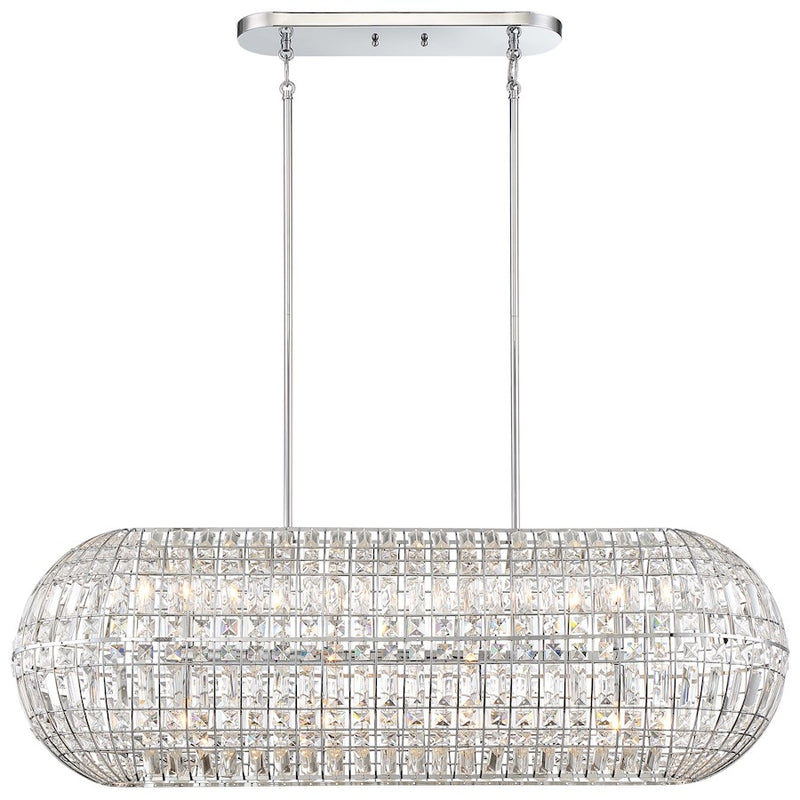 Minka Lavery Palermo 42in 4-Light Island Light | Chrome Transitional | Kitchen Island & Dining Room | 14 x 42 x 14 in | Model 2388-77