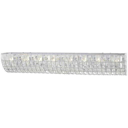Minka Lavery Palermo 32in 8-Light Bath Vanity | Modern Chrome Steel and Crystal | Kitchen & Bathroom Vanity Light | 32 x 6 x 6 in | Model 2389-77