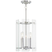 Minka Lavery Beacon Trace 10in 1-Light Pendant | Chrome Steel and Clear Beveled Glass | Kitchen Island & Dining Room | Model 2393-77