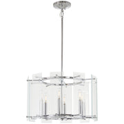 Minka Lavery Beacon Trace 20in 1-Light Pendant | Chrome Steel and Clear Beveled Glass | Kitchen Island & Dining Room | 20 x 20 x 12 in | Model 2394-77