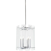 Minka Lavery Beacon Trace 14in 1-Light Pendant | Chrome Steel and Clear Beveled Glass | Kitchen Island & Dining Room | Model 2395-77