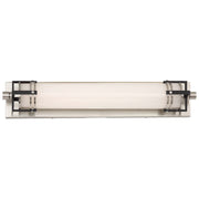 Minka Lavery LED Bath 24in 1-Light Vanity Light | Transitional Brushed Nickel and Sand Black | Bathroom Vanity | 5 x 24 x 5 in | Model 241-420-L