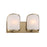 Minka Lavery Bishop Crossing 2 Light Bath, Soft Brass/Etched White
