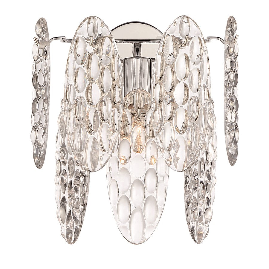 Minka Lavery Isabella'S Reign 1 Light Wall Sconce, Nickel/Clear