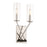 Minka Lavery Highland Crossing 2 Light Wall Sconce, Coal/Nickel/Clear