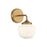 Minka Lavery Cornwell 1 Light Bath Vanity, Aged Brass/Etched Opal - 2571-575