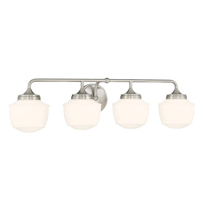 Minka Lavery Cornwell 4 Light Bath Vanity, Brushed Nickel/Etched Opal - 2574-84