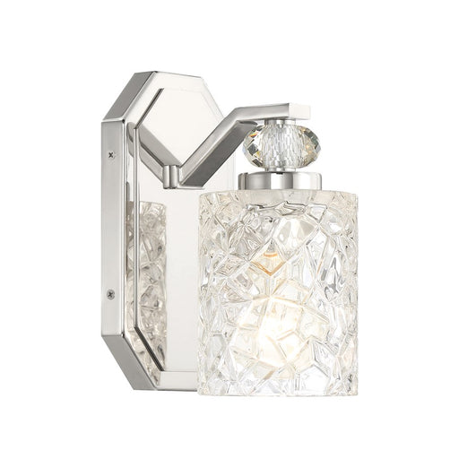 Minka Lavery Crystal Kay 1 Light Bath Vanity, Chrome/Clear - 2611-77