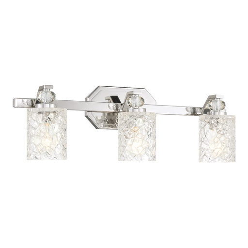 Minka Lavery Crystal Kay 3 Light Bath Vanity, Chrome/Clear - 2613-77