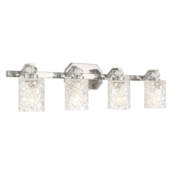 Minka Lavery Crystal Kay 4 Light Bath Vanity, Chrome/Clear - 2614-77